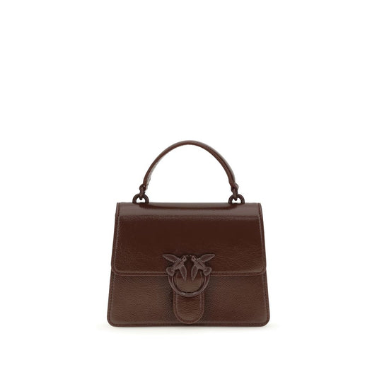 PINKO Brown Goatskin Handbag - Love One Top Mini Handbag