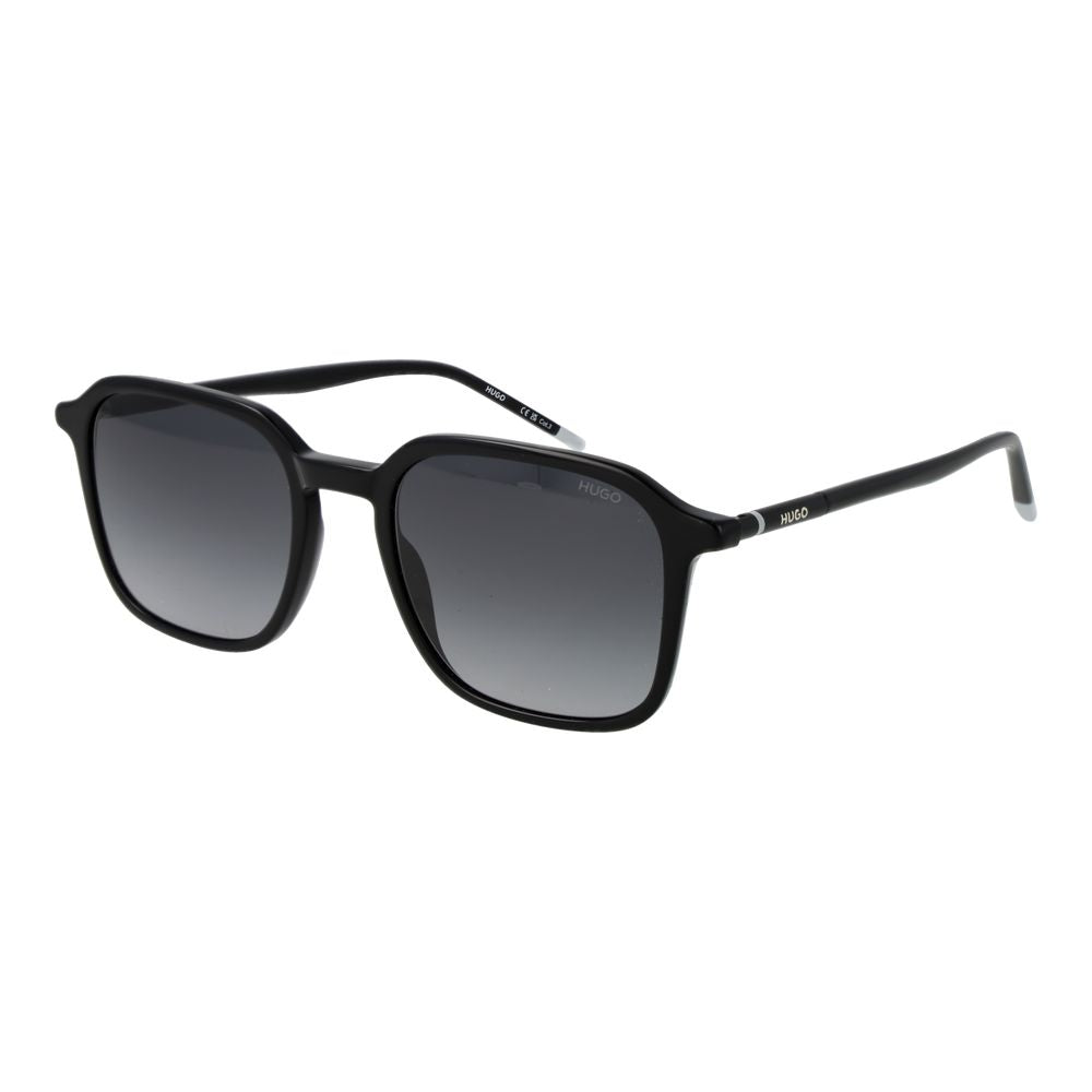 Hugo Boss Unisex Sunglasses – Black Acetate Frame, Grey Gradient Lenses