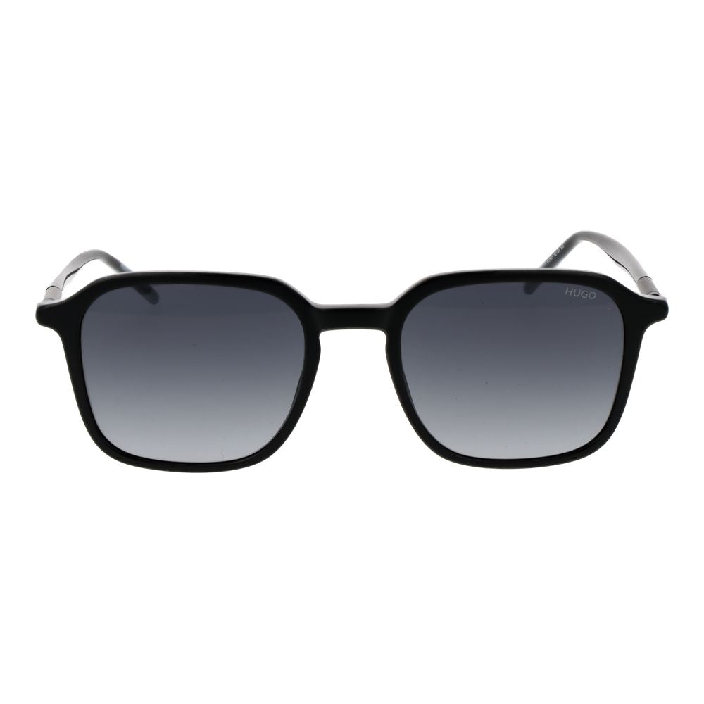 Hugo Boss Unisex Sunglasses – Black Acetate Frame, Grey Gradient Lenses