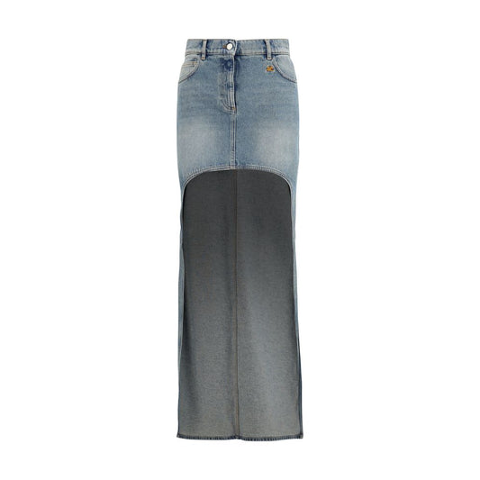 Courrèges Blue Denim Skirt - Asymmetrical Vintage Charm