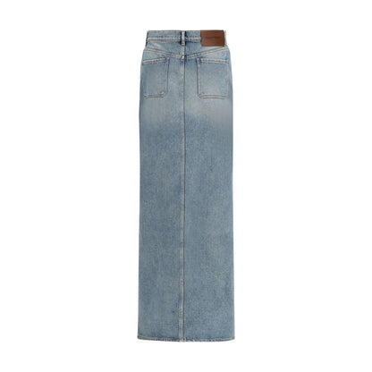 Courrèges Blue Denim Skirt - Asymmetrical Vintage Charm