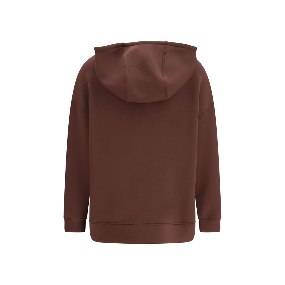 Max Mara Brown Modal Sweatshirt - Radura Hooded Sweatshirt