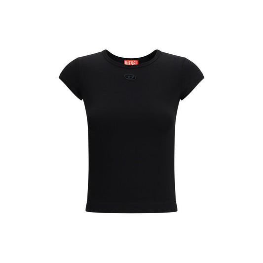 Diesel T-Angie-Od Black Cotton Sportswear T-shirt