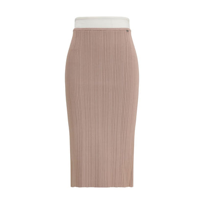 Diesel M-Zinia Multicolor Viscose Midi Skirt