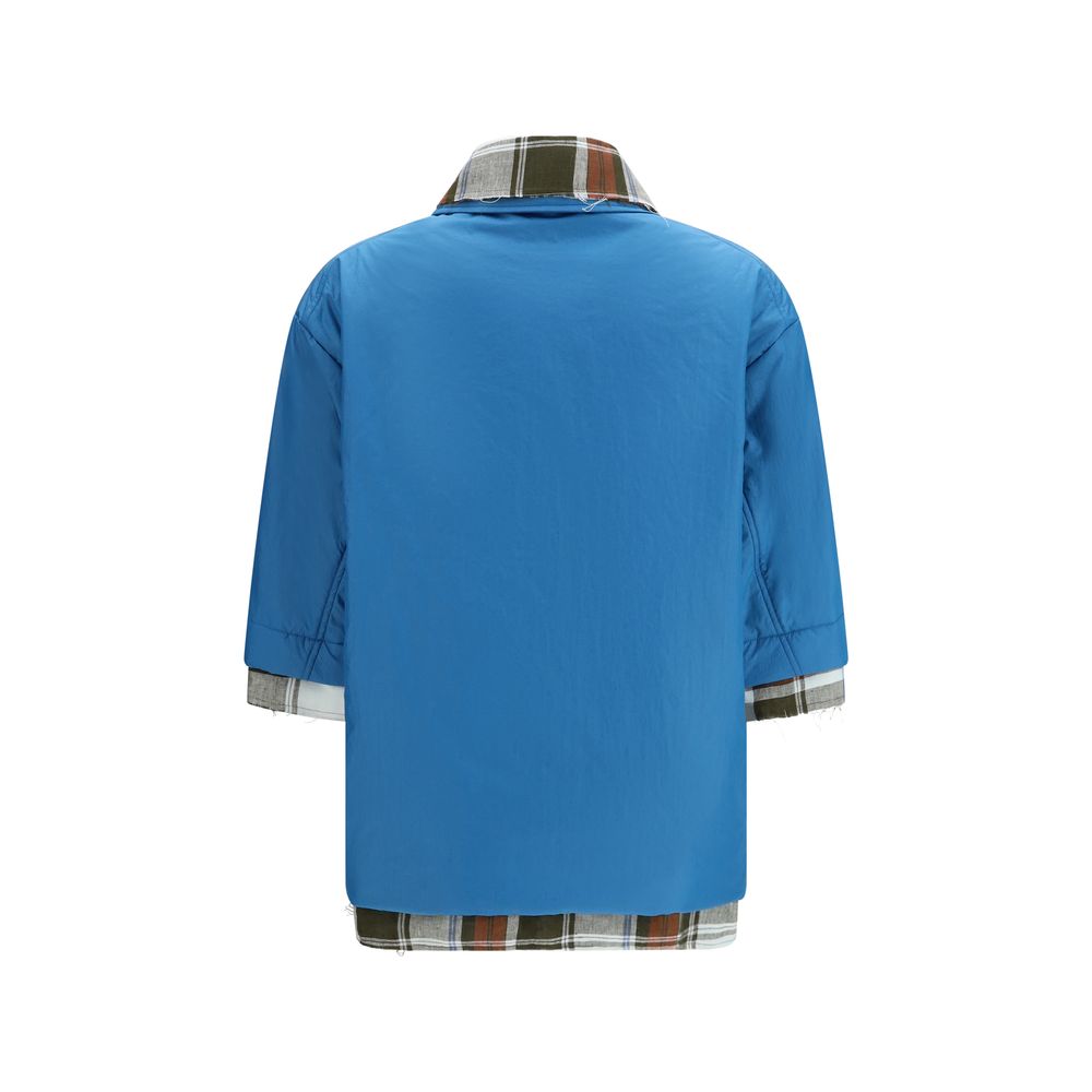 MARBELL Blue Polyamide Dress Shirt - Peggy Bowling Shirt