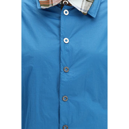 MARBELL Blue Polyamide Dress Shirt - Peggy Bowling Shirt