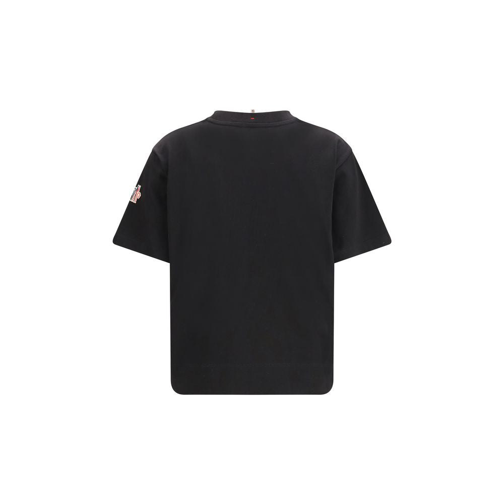 Moncler Grenoble Black Cotton Logo T-Shirt