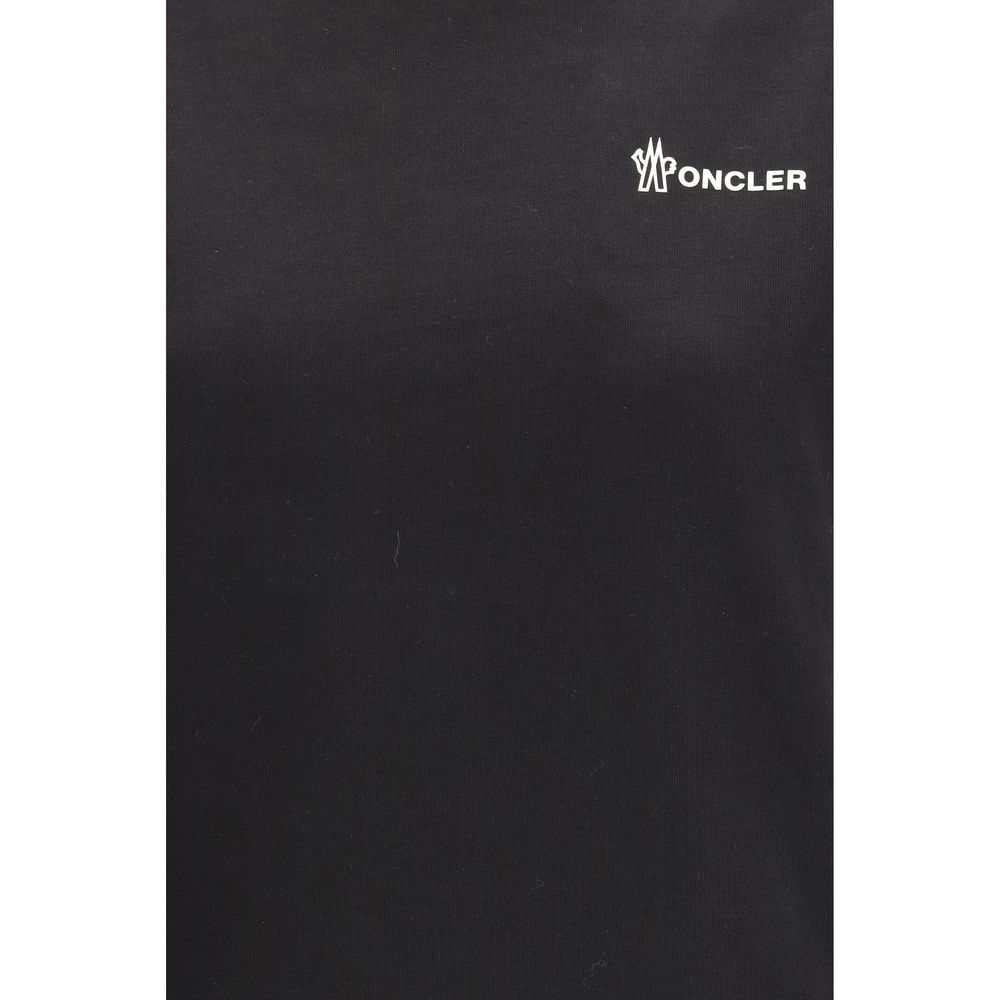 Moncler Grenoble Black Cotton Logo T-Shirt