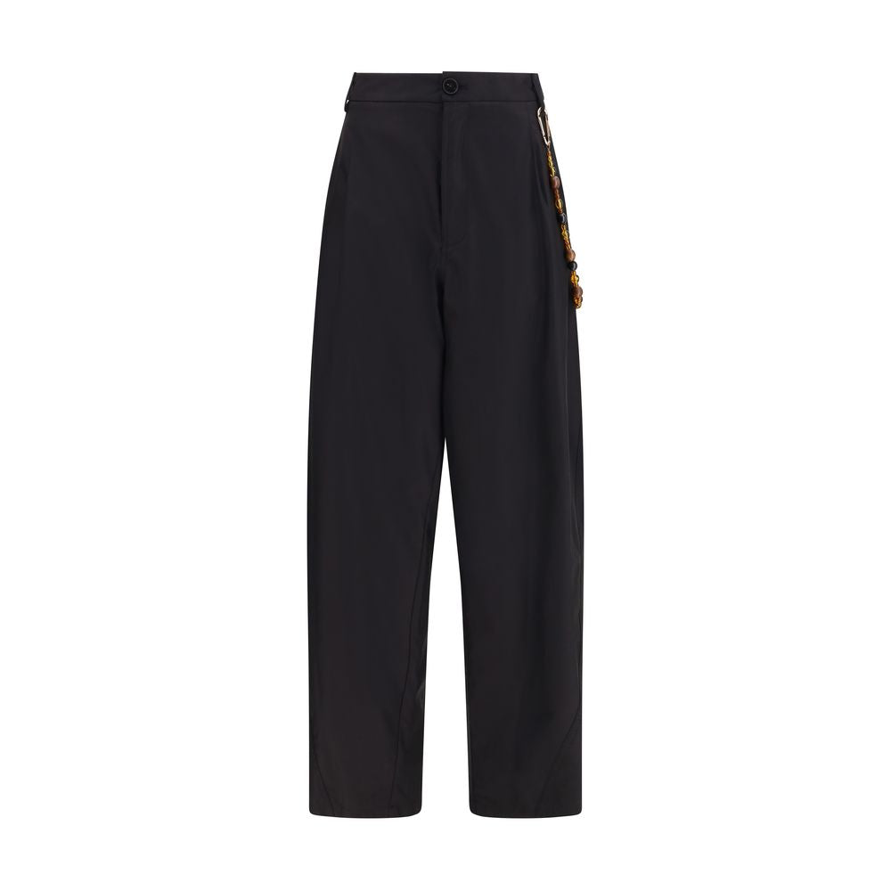 Stone Island Black Cotton Casual Pants