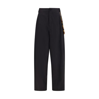 Stone Island Black Cotton Casual Pants