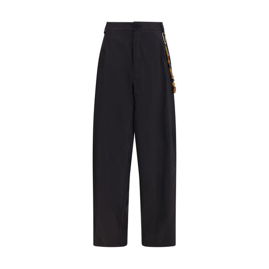 Stone Island Black Cotton Casual Pants