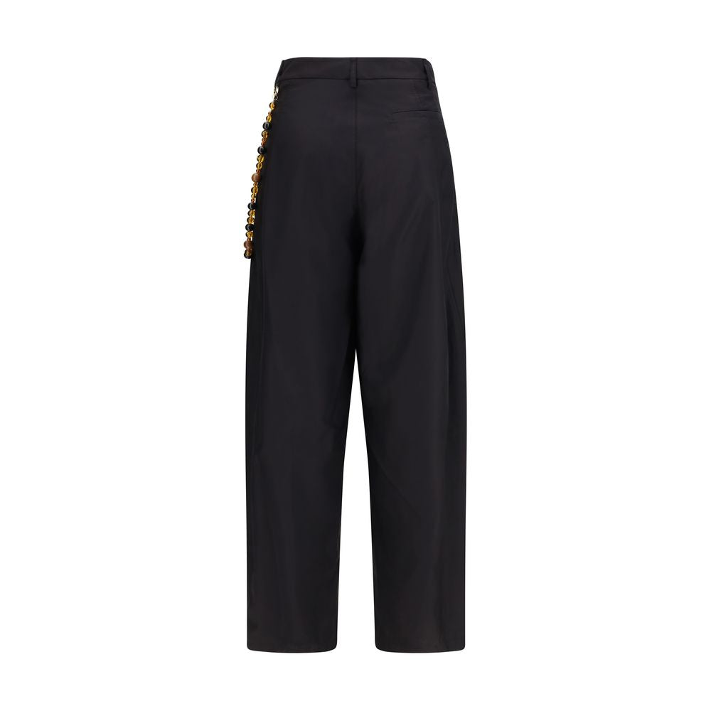 Stone Island Black Cotton Casual Pants