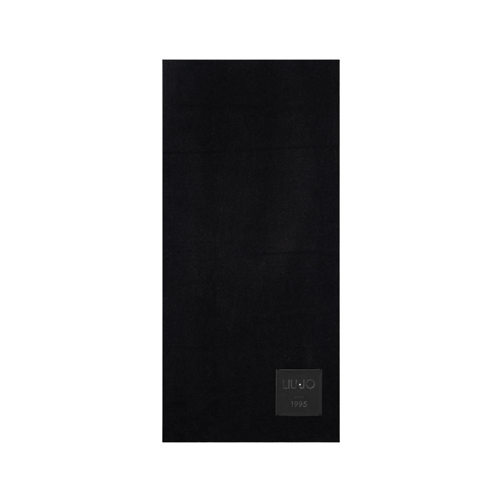 Liu Jo Black Polyester Beanie & Scarf Set