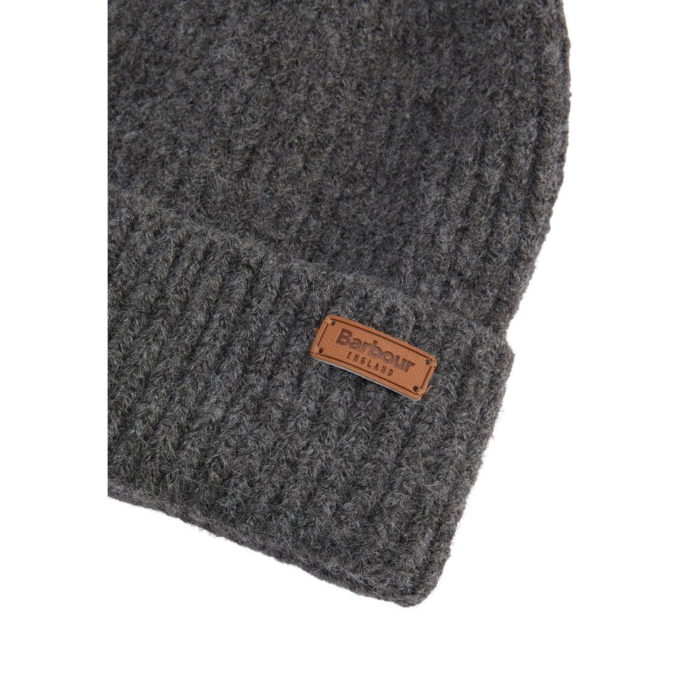 Barbour Gray Polyester Beanie & Blair Scarf Set