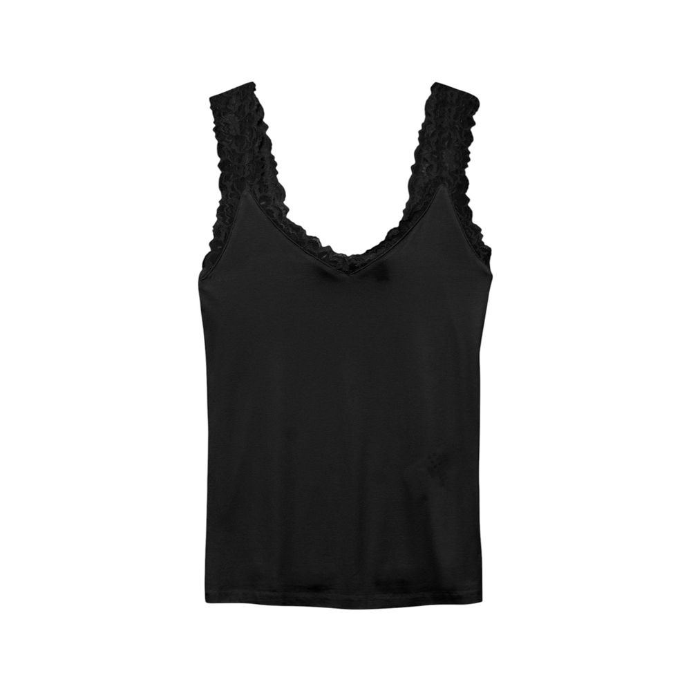 Vero Moda VMROSA SL TOP GA JRS NOOS 10287348 Black Viscose Tank Top