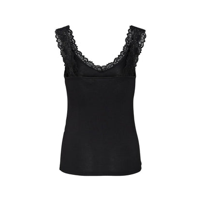 Vero Moda VMROSA SL TOP GA JRS NOOS 10287348 Black Viscose Tank Top
