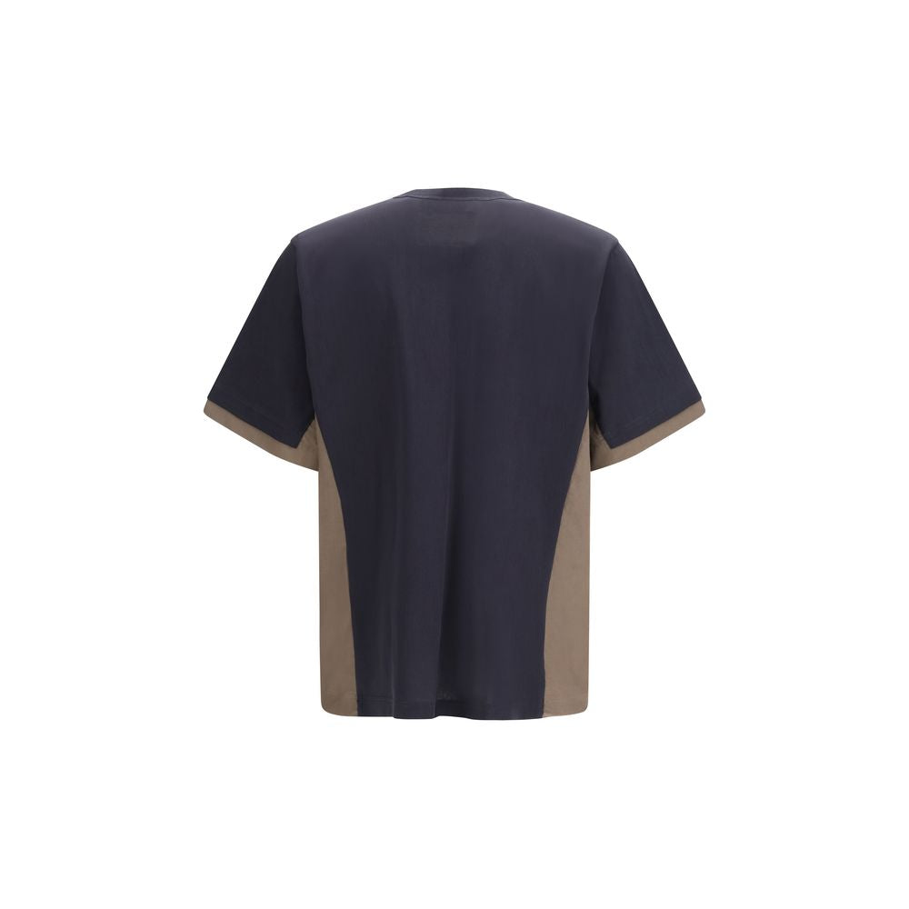 Sacai Black Cotton Sportswear - Cotton Typewriter & Cotton Jersey T-shirt