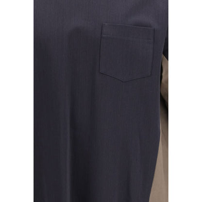 Sacai Black Cotton Sportswear - Cotton Typewriter & Cotton Jersey T-shirt