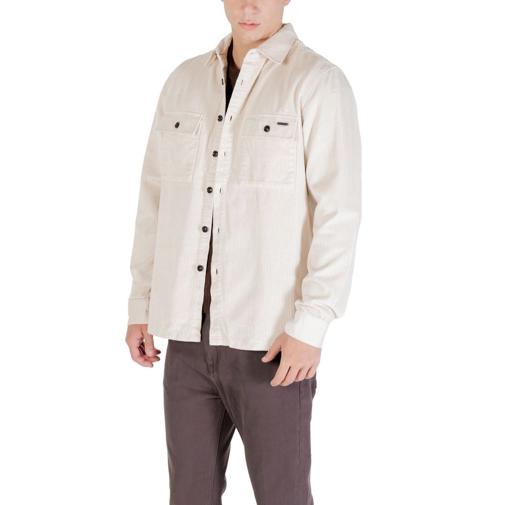 Gianni Lupo OVERSHIRT GL7820S Cream Cotton Shirt