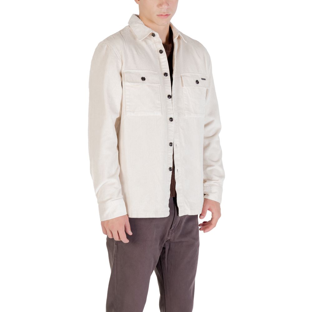 Gianni Lupo OVERSHIRT GL7820S Cream Cotton Shirt
