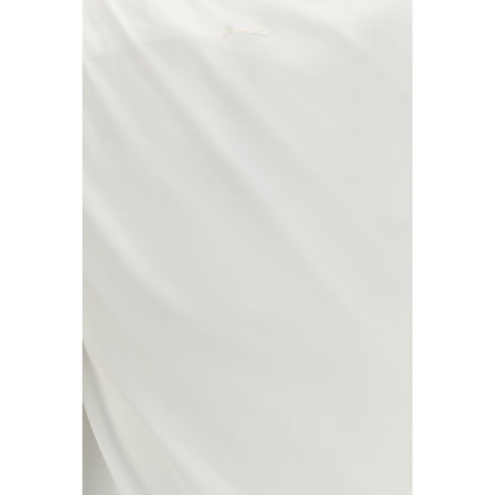 PINKO Marlena Top - White Cotton Sleeveless T-Shirt
