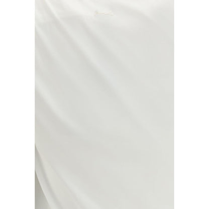 PINKO Marlena Top - White Cotton Sleeveless T-Shirt
