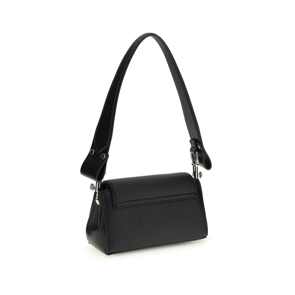 Vivienne Westwood Black Polyurethane Shoulder Bag: The Orb Shoulder Bag