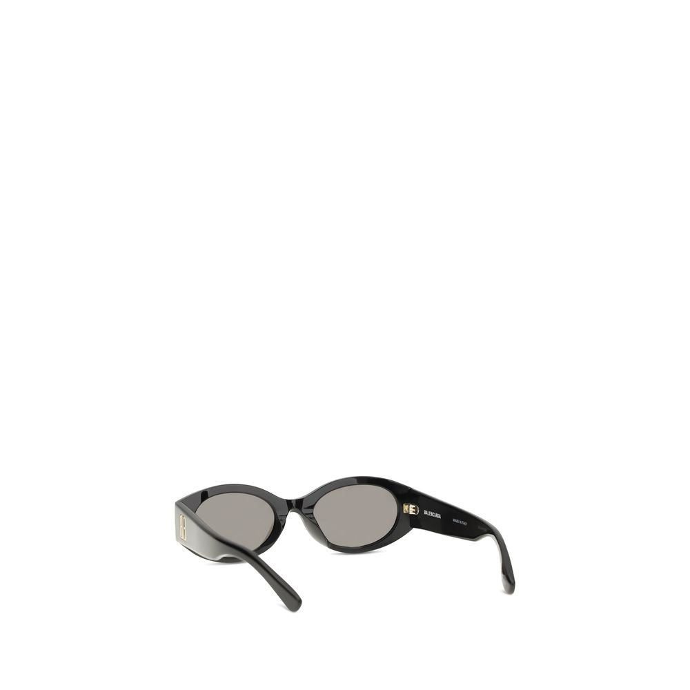Balenciaga Women’s Sunglasses – Black Round Frame with Bio-Nylon Lenses