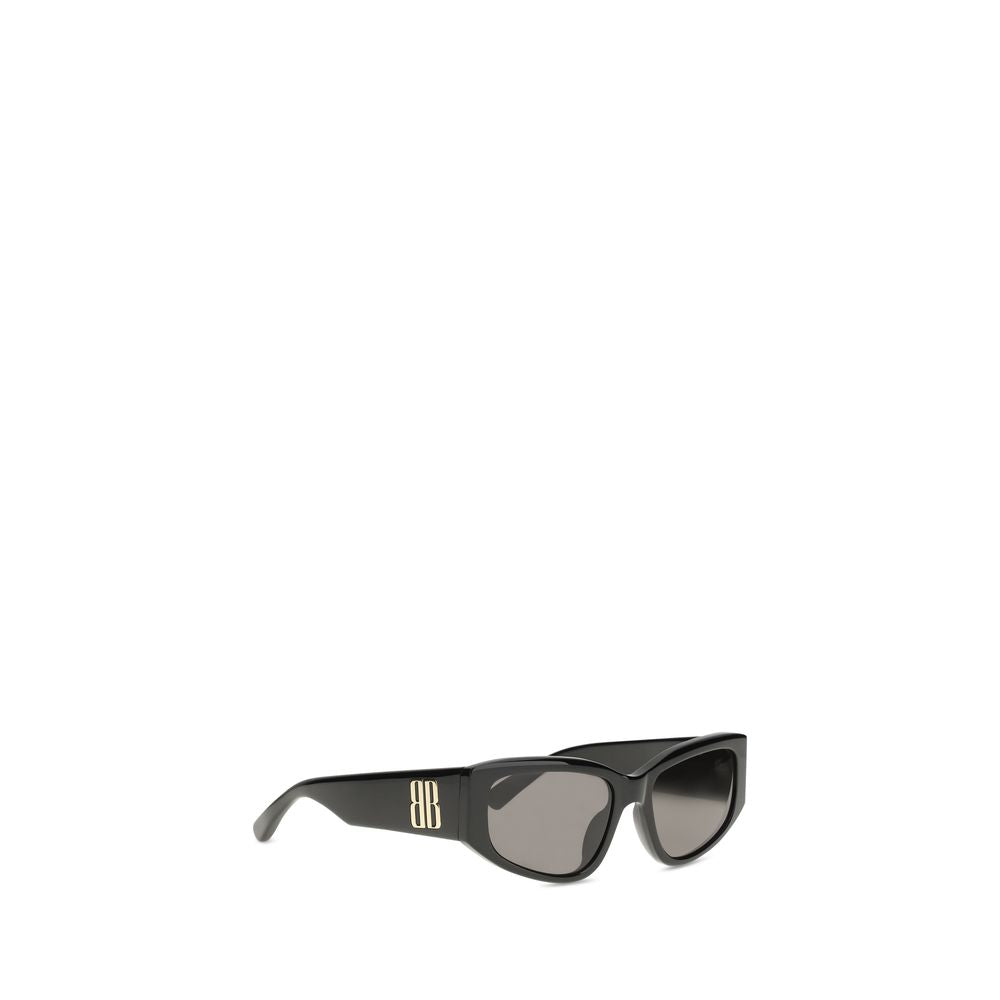 Balenciaga Women’s Sunglasses – Black Rectangular Frame, Bio-Nylon Lenses