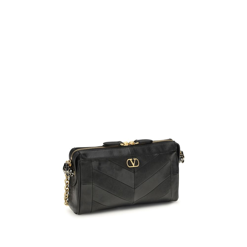Valentino Garavani Black Lamb Ovis Aries Shoulder Bag