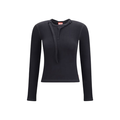 Diesel Black Cotton Long Sleeve T-Shirt - T Iara Ls