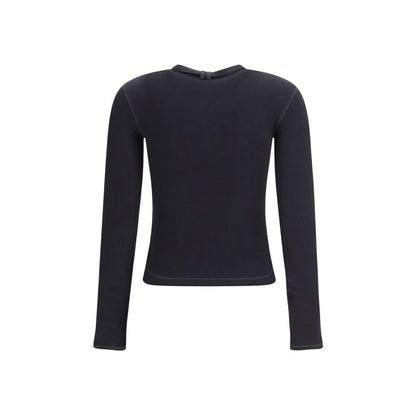 Diesel Black Cotton Long Sleeve T-Shirt - T Iara Ls