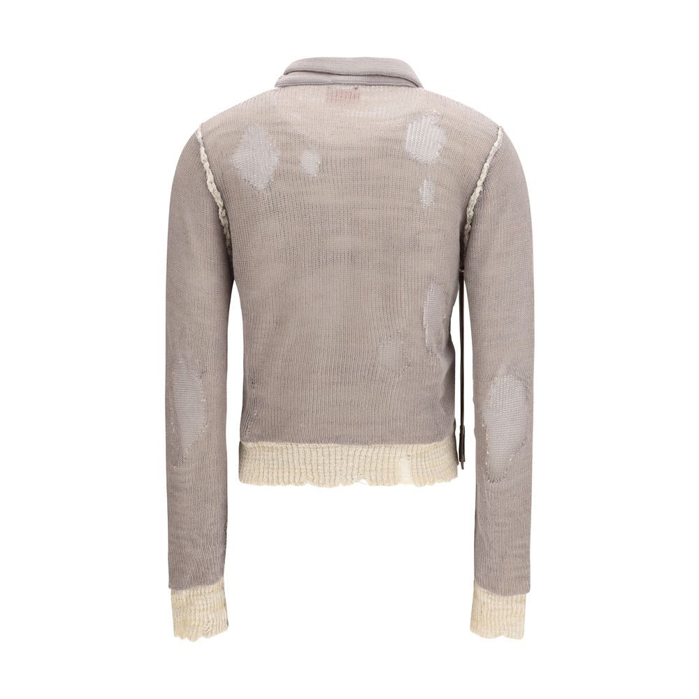 Diesel Gray Cotton Sweatshirt: Bold Streetwear Statement