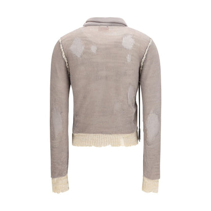 Diesel Gray Cotton Sweatshirt: Bold Streetwear Statement