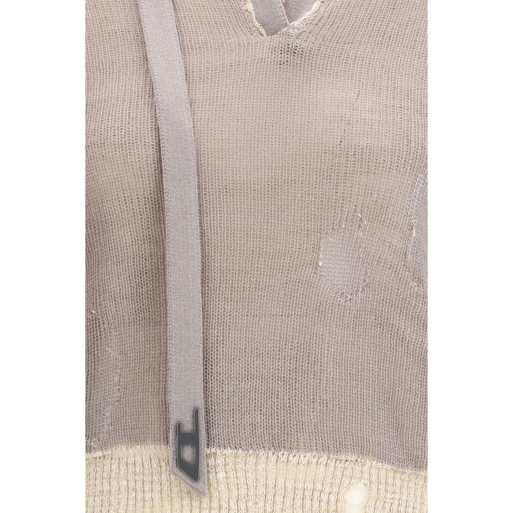 Diesel Gray Cotton Sweatshirt: Bold Streetwear Statement