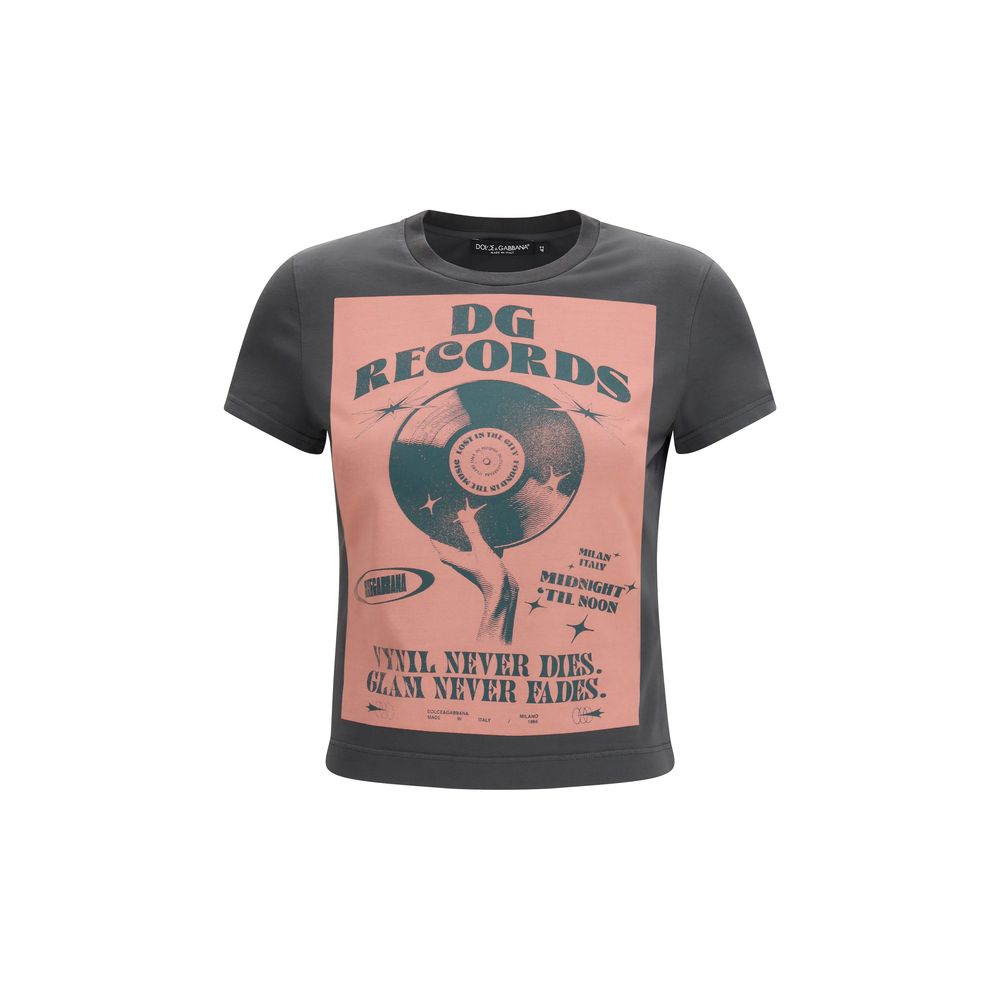 Dolce & Gabbana Gray Cotton T-Shirt - Effortless Elegance Meets Casual Chic