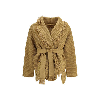 Alanui Gold Polyester Cardigan - Island Memories