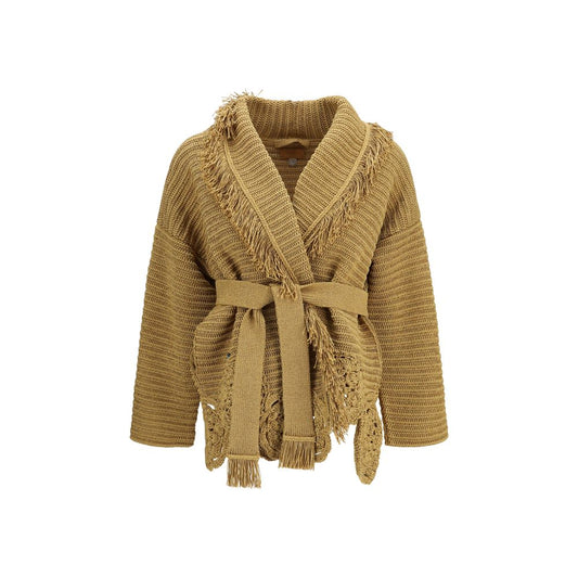 Alanui Gold Polyester Cardigan - Island Memories