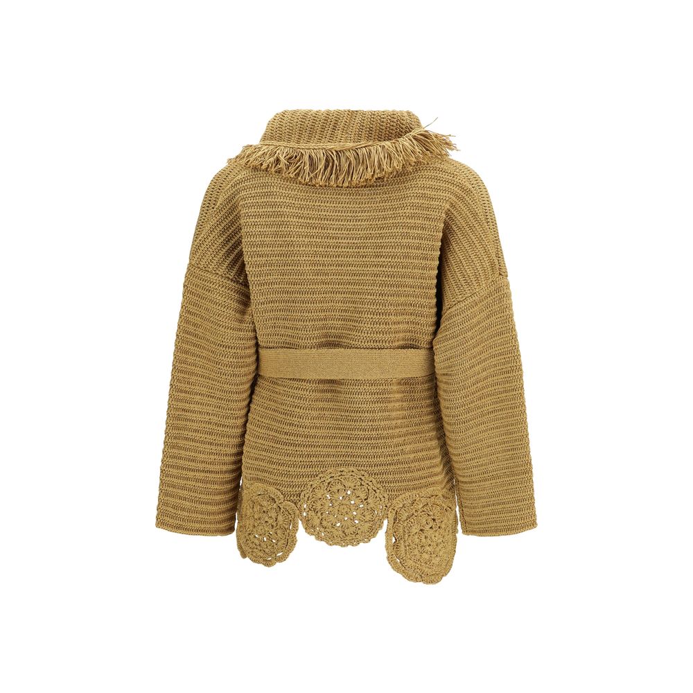 Alanui Gold Polyester Cardigan - Island Memories