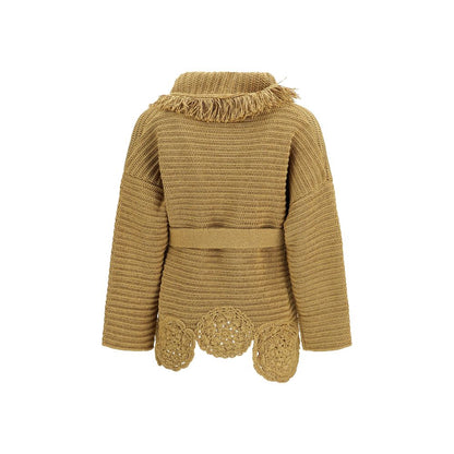 Alanui Gold Polyester Cardigan - Island Memories