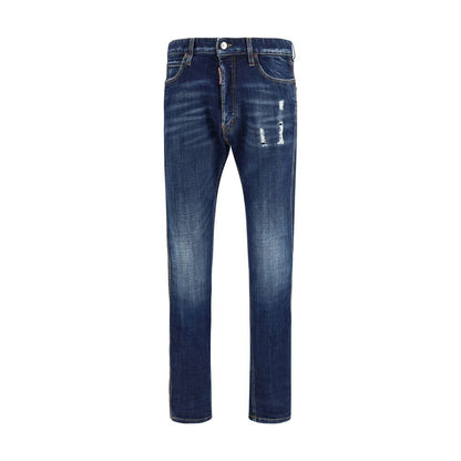 Dsquared² Teddy Mini Front Jeans in Blue Denim