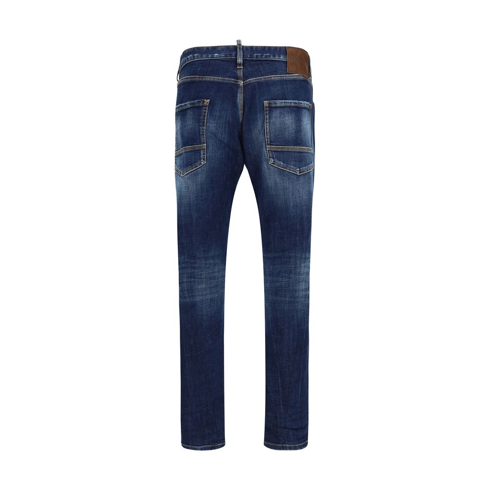 Dsquared² Teddy Mini Front Jeans in Blue Denim
