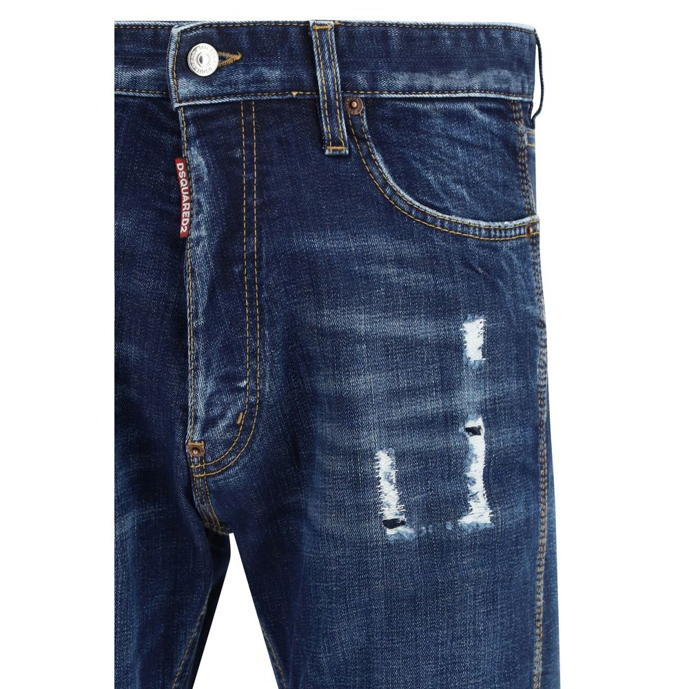 Dsquared² Teddy Mini Front Jeans in Blue Denim
