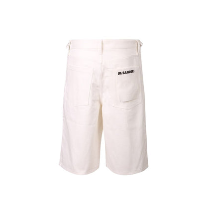 Jil Sander White Cotton Knee Length Trousers for Men