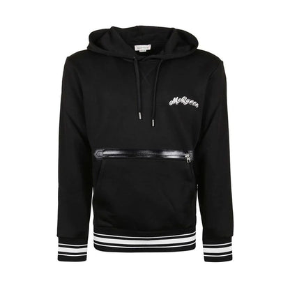 Alexander McQueen Black Cotton Sweatshirt – A Masterpiece of Edgy Elegance