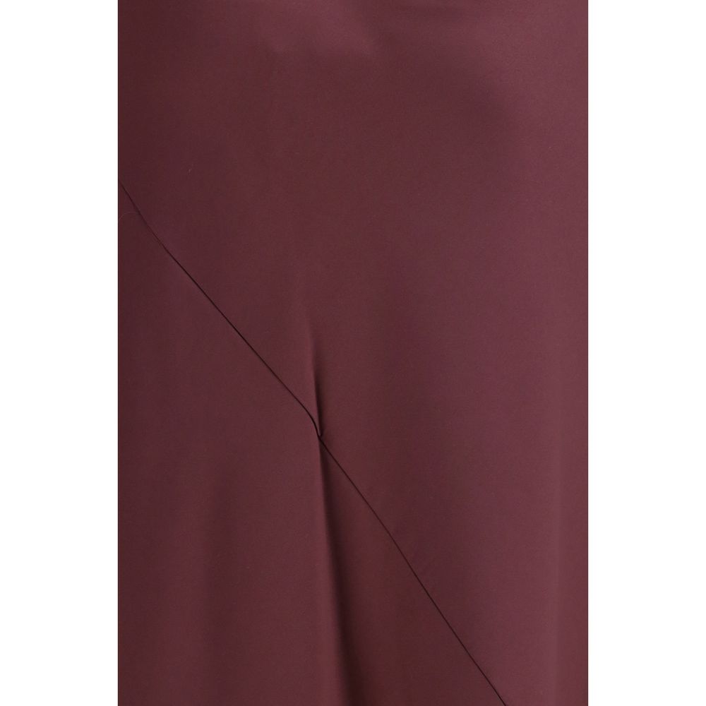PINKO Bordeaux Marabou Casual Dress - Elegant Slip Style