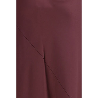 PINKO Bordeaux Marabou Casual Dress - Elegant Slip Style