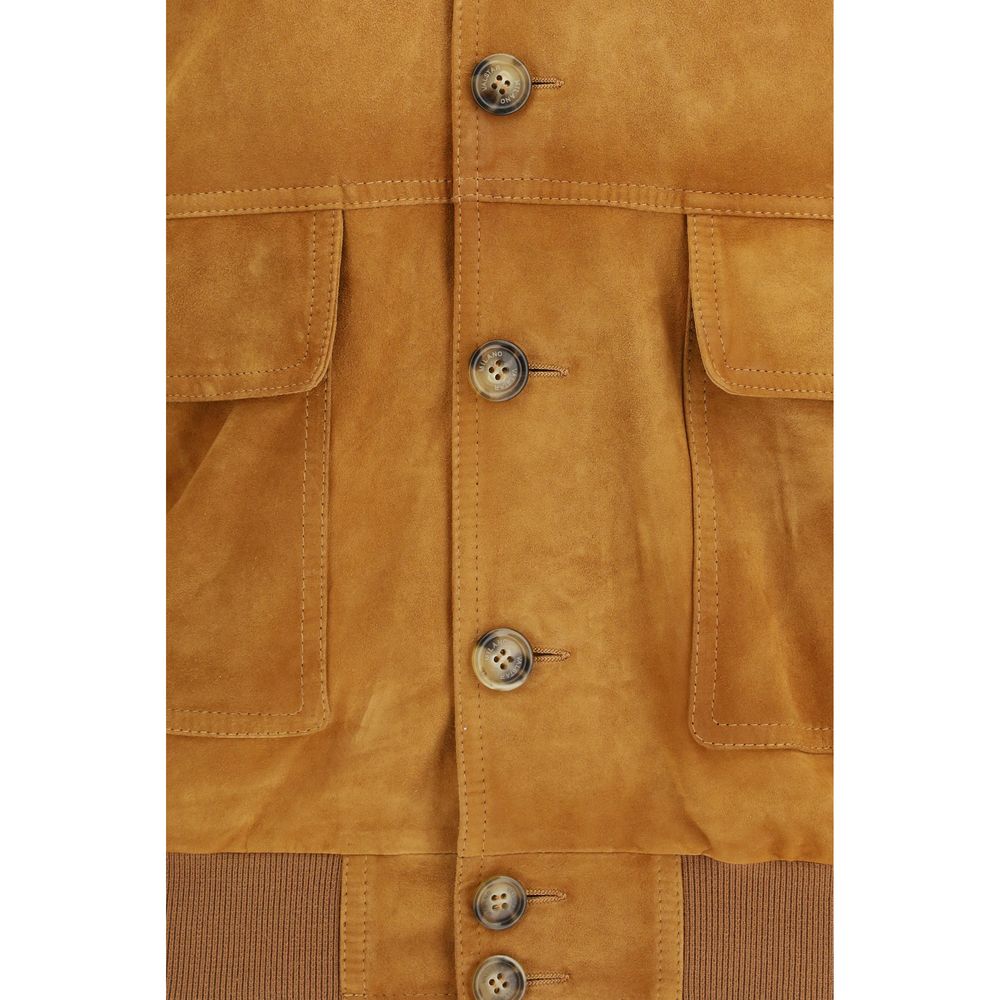 Valstar Brown Goatskin Bomber Jacket