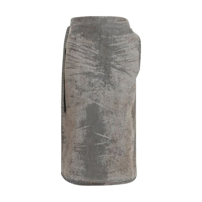 Diesel De-Morika-Fsi Flared Midi Skirt in Gray Lyocell
