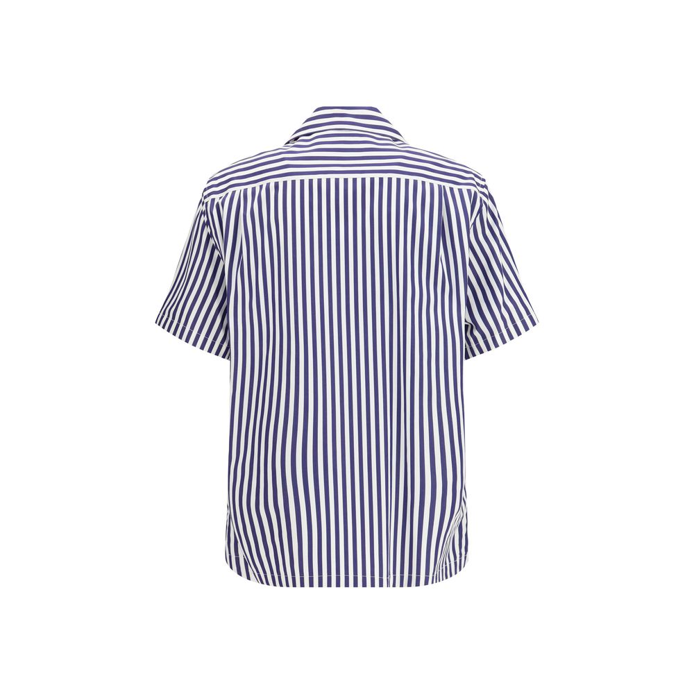 Dolce & Gabbana Multicolor Cotton Pattern Bowling Shirt